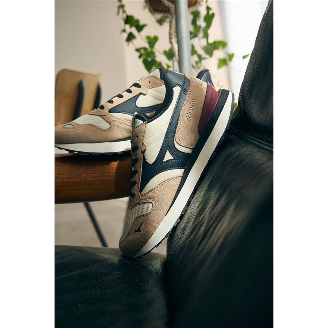 MIZUNO RB87 ベージュ×ダークネイビー×キャメル 23.0