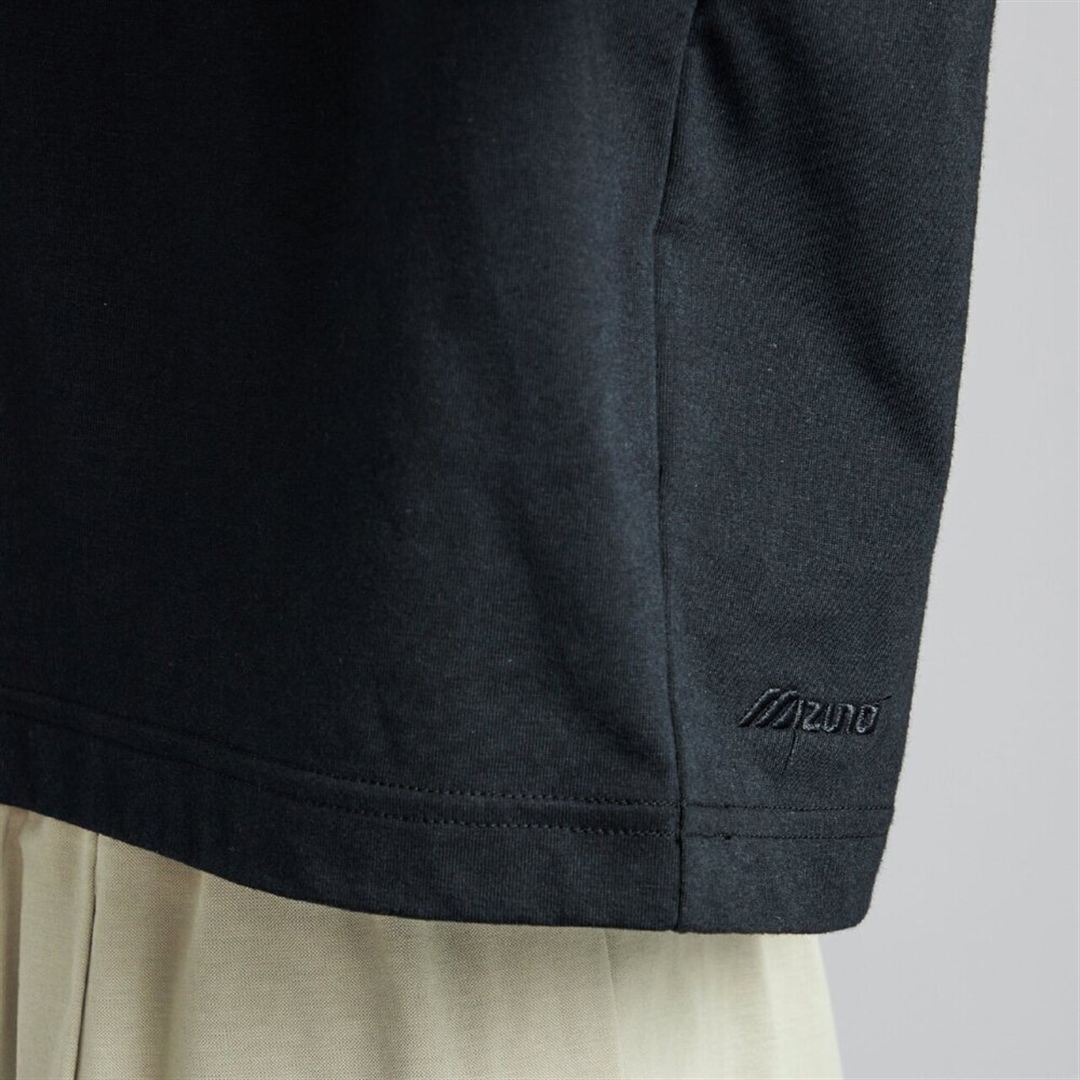 【ミズノ直営限定】モノグラムM クロップド半袖Tシャツ ブラック XL