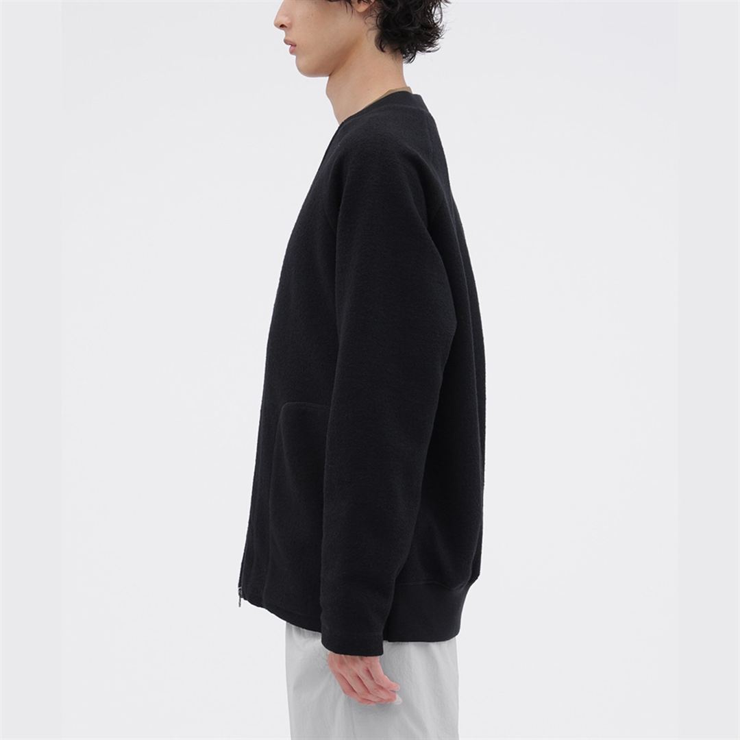 【MARGARET HOWELL】コンプレスドジャージーカーディガン ブラック XL