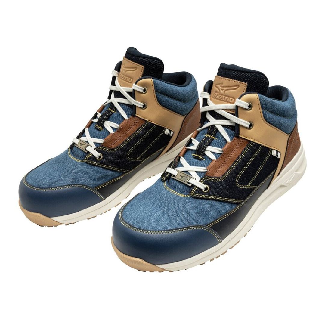 オールマイティLSII 11M DENIM(紐／ハイカット) スモーキーブルー×インディゴブルー×ブラウン 25.0