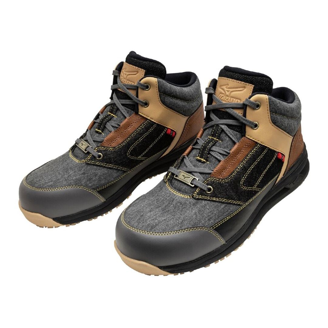 オールマイティLSII 11M DENIM(紐／ハイカット) グレー×ブラック×ブラウン 28.0
