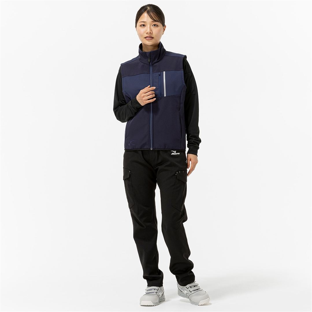 【防風】テックシールドベスト ストレッチ ネイビー S