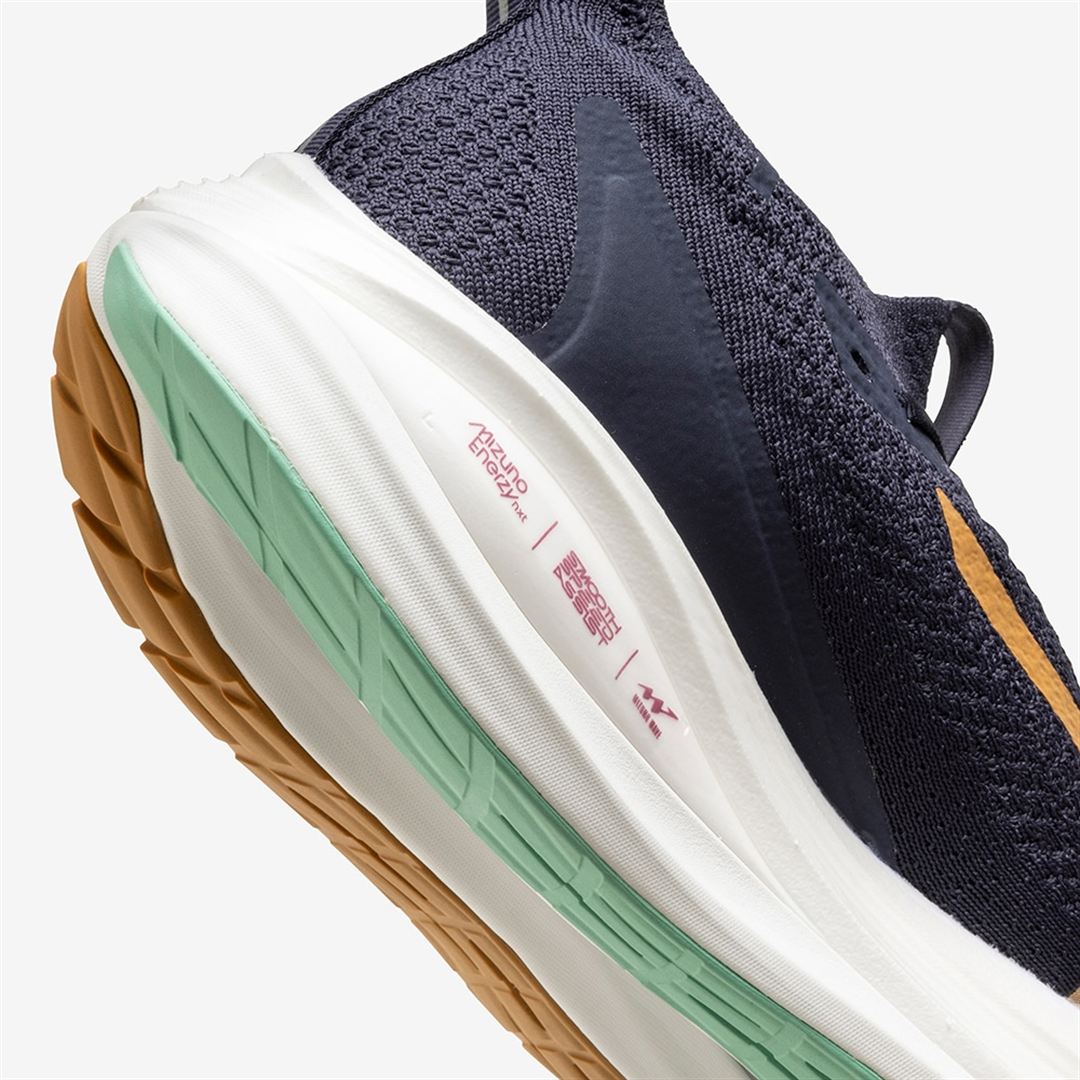 MIZUNO NEO VISTA2(スピードワーク／テンポ走) ダークネイビー×オレンジ×ミントグリーン 23.0