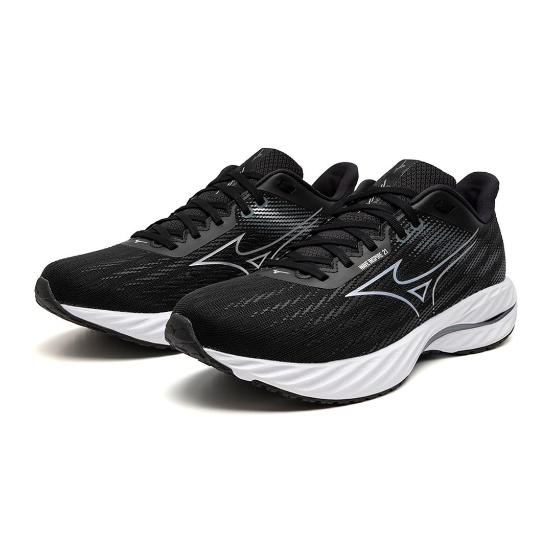 【ミズノ直営限定】ウエーブインスパイア21(ランニング) ブラック×シルバー 30.0