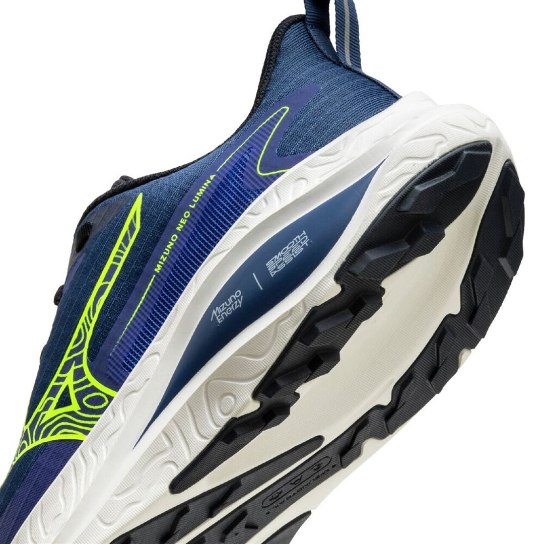 【ミズノ直営限定】MIZUNO NEO LUMINA(トレイル) ブルー×イエロー×ホワイト 25.0