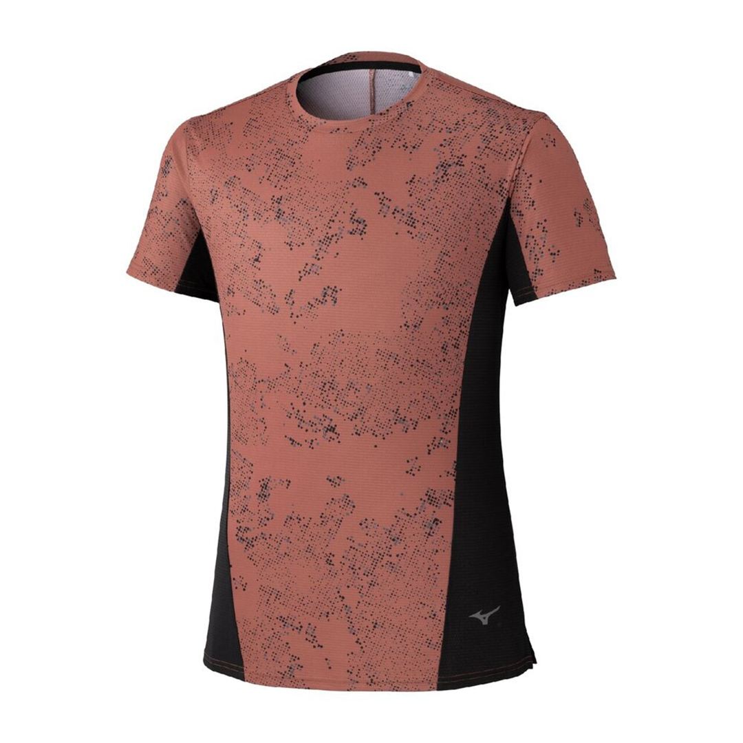 【汗処理／通気】ドライエアロフローグラフィックTシャツ コッパーブラウン S