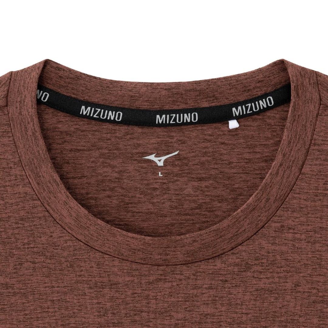 【ミズノ直営限定】クイックドライ ビッグロゴTシャツ コッパーブラウン XL