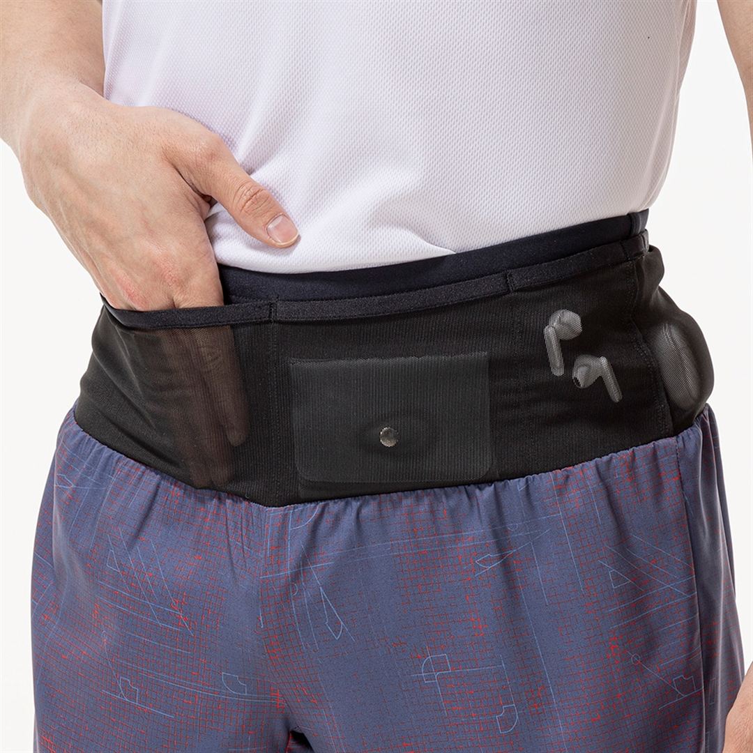 ランニング マルチポケットパンツ グラフィック6インチ インシグニアブルー×オレンジ XL