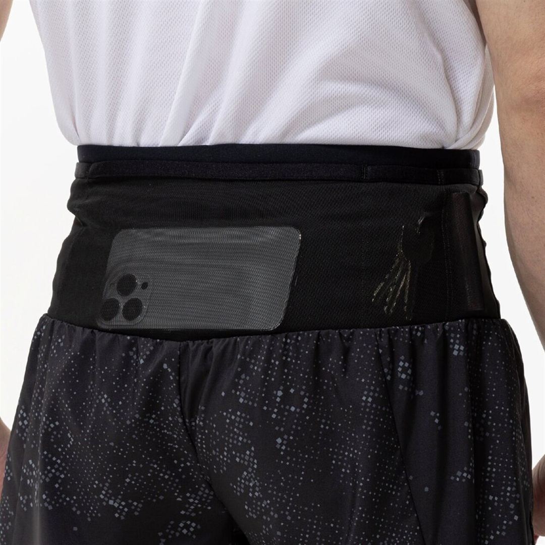ランニング マルチポケットパンツ グラフィック6インチ ブラック XL