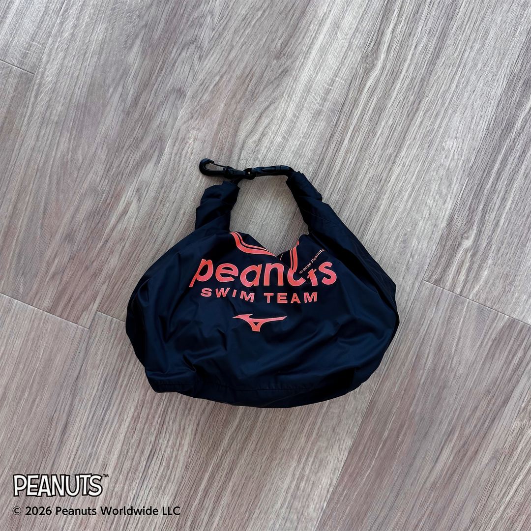【PEANUTS】ロールバッグL(スイム) ブラック