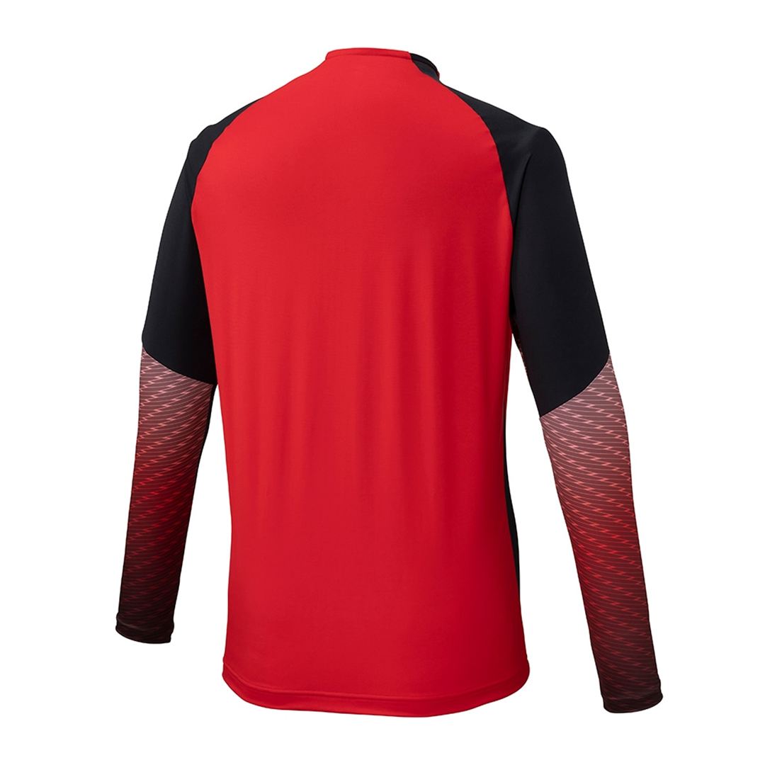 ストレッチフリースシャツ ハーフジップ チャイニーズレッド XL