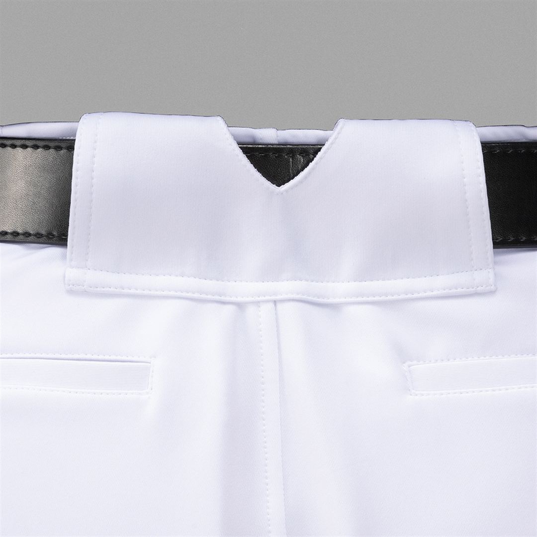 【ミズノ直営限定／ミズノプロ】強伸 ストレッチパンツ／レギュラーフィットタイプ(ワッペン付き) ホワイト S