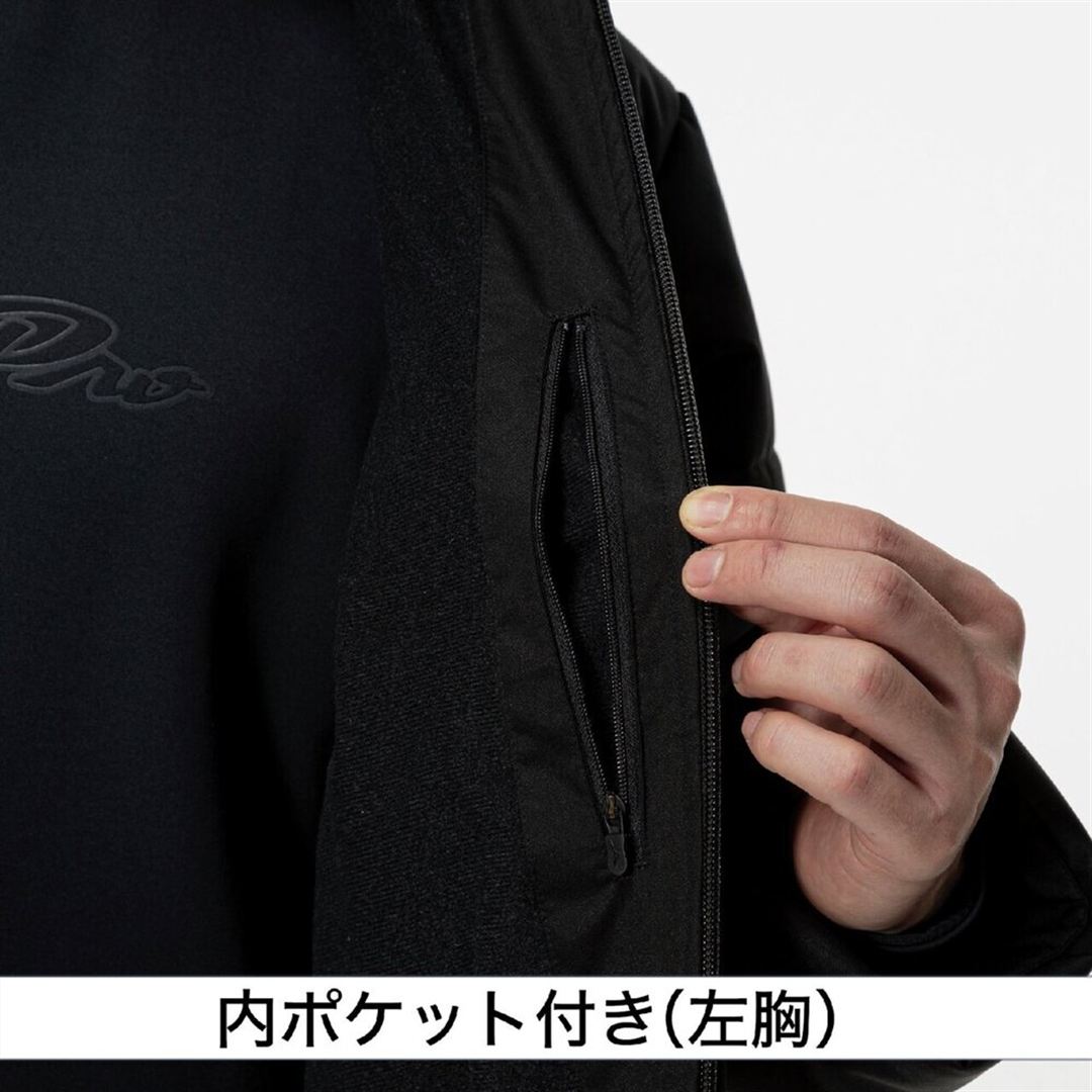 【ミズノプロ／保温素材／吸湿発熱】テックフィルブレスサーモロングコート ブラック S