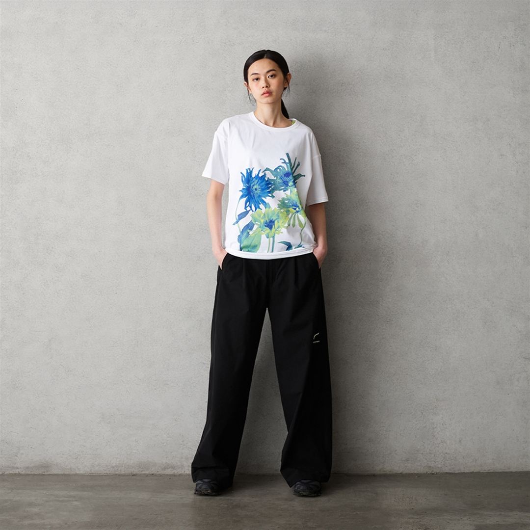 【ニコライ バーグマン】グラフィックTシャツ ホワイト×ブルー S