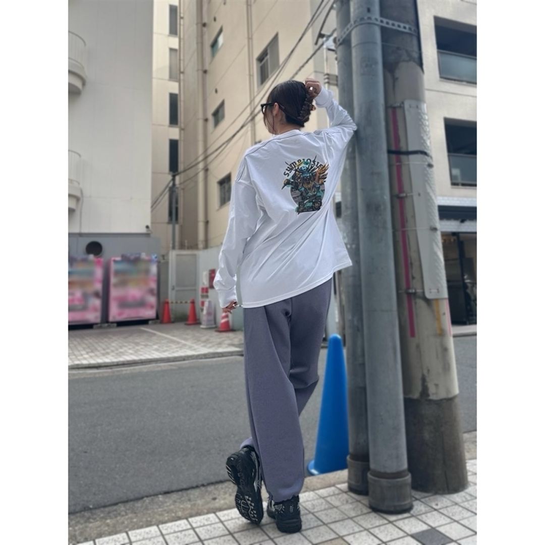 Dragon76ルーズフィットTシャツ(長袖) ホワイト XS