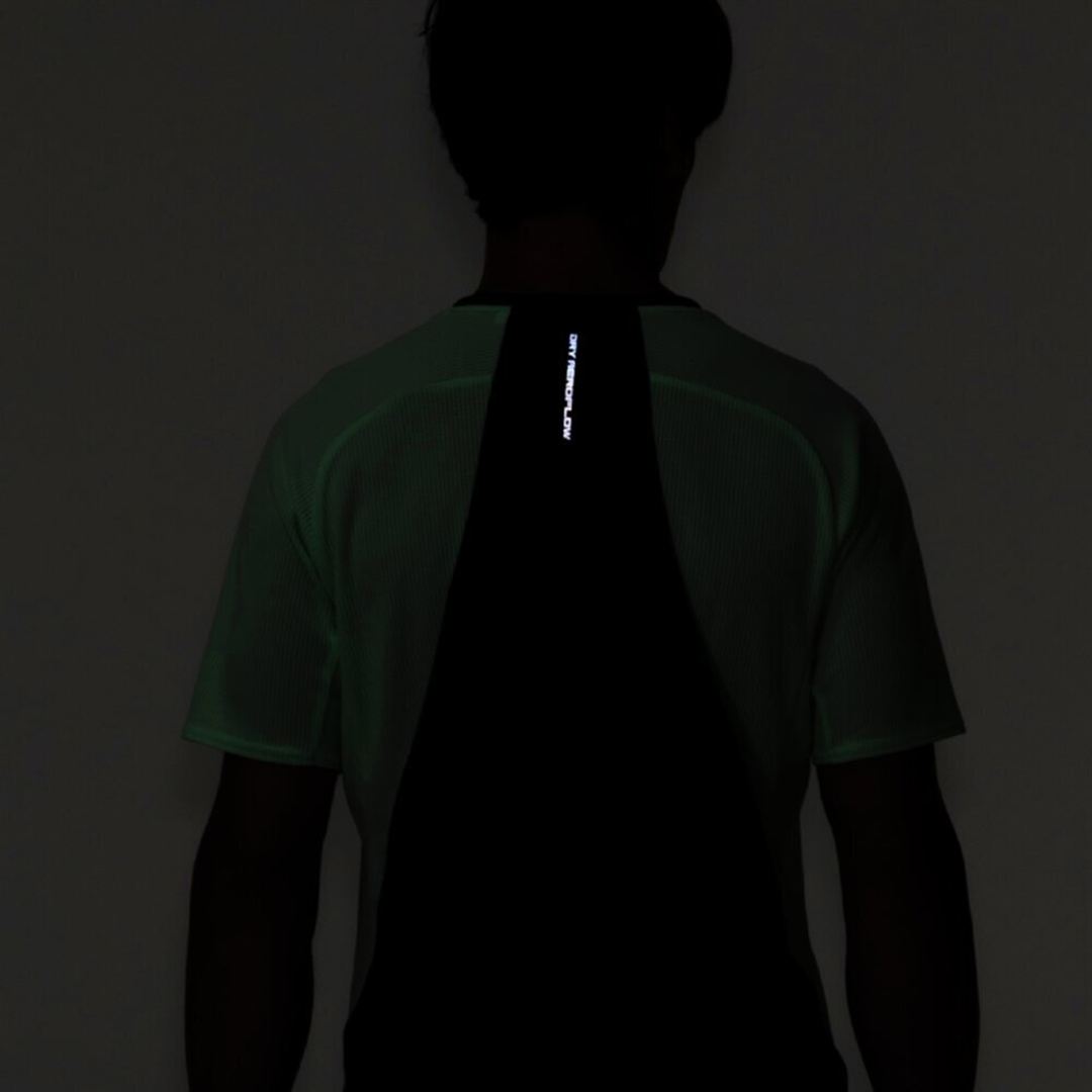 【汗処理／通気】ドライエアロフローTシャツ ネオミント S