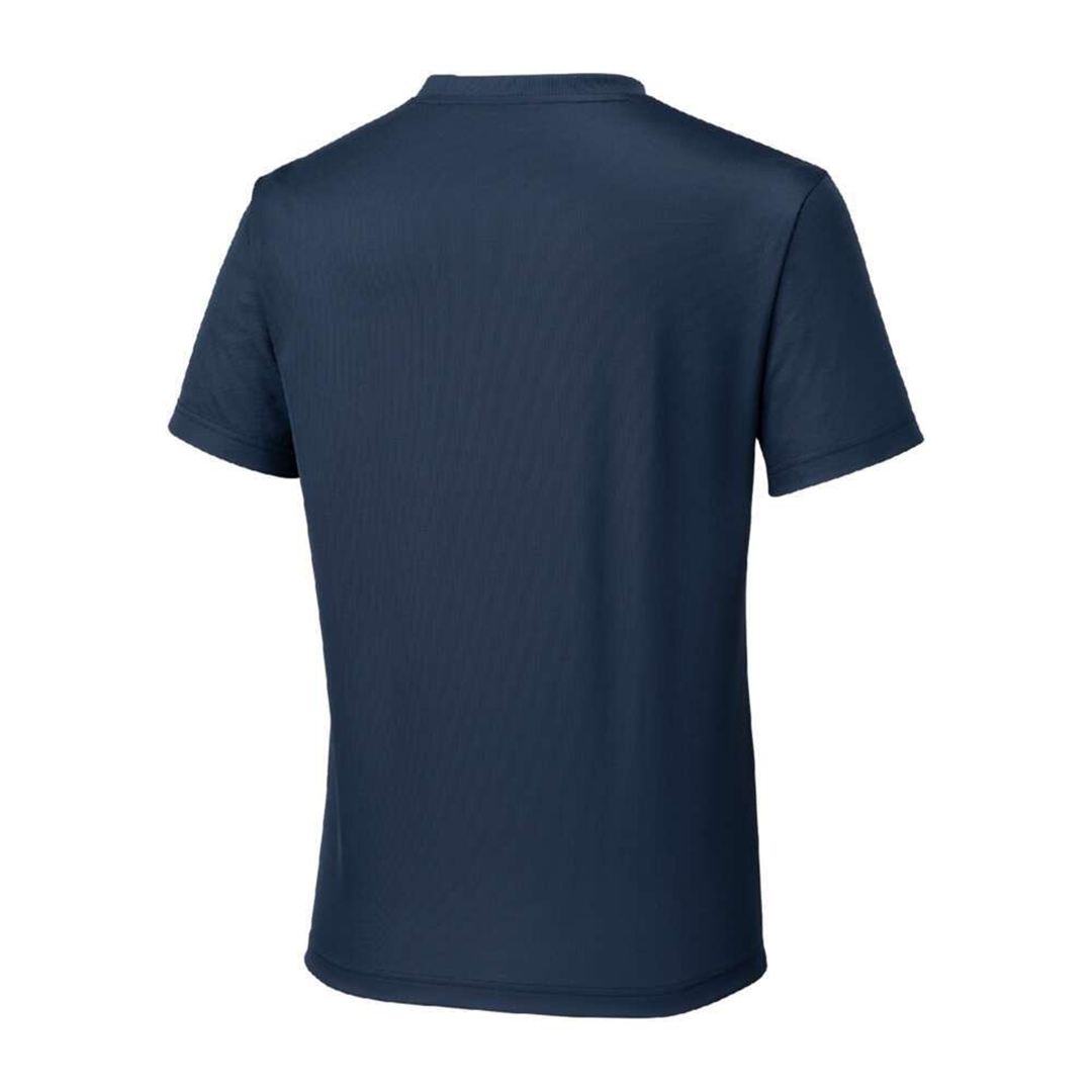 ナビドライTシャツ(半袖／丸首) ドレスネイビー×ホワイト XL