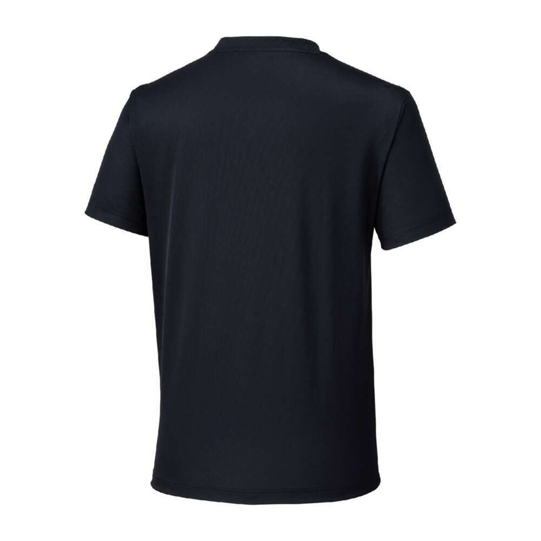 ナビドライTシャツ(半袖／Vネック) ブラック×ホワイト XL