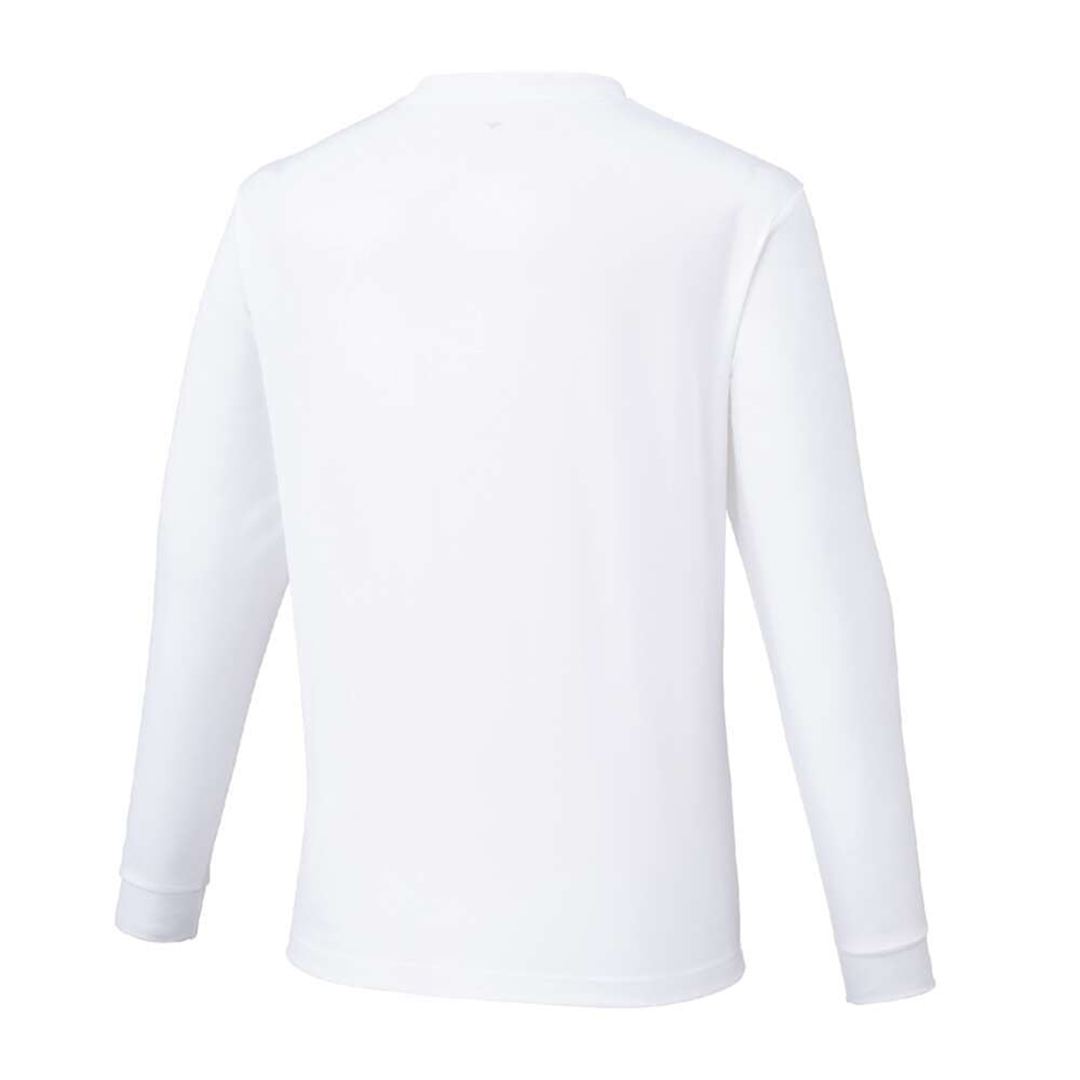 ナビドライTシャツ(長袖／丸首) ホワイト×ブラック S