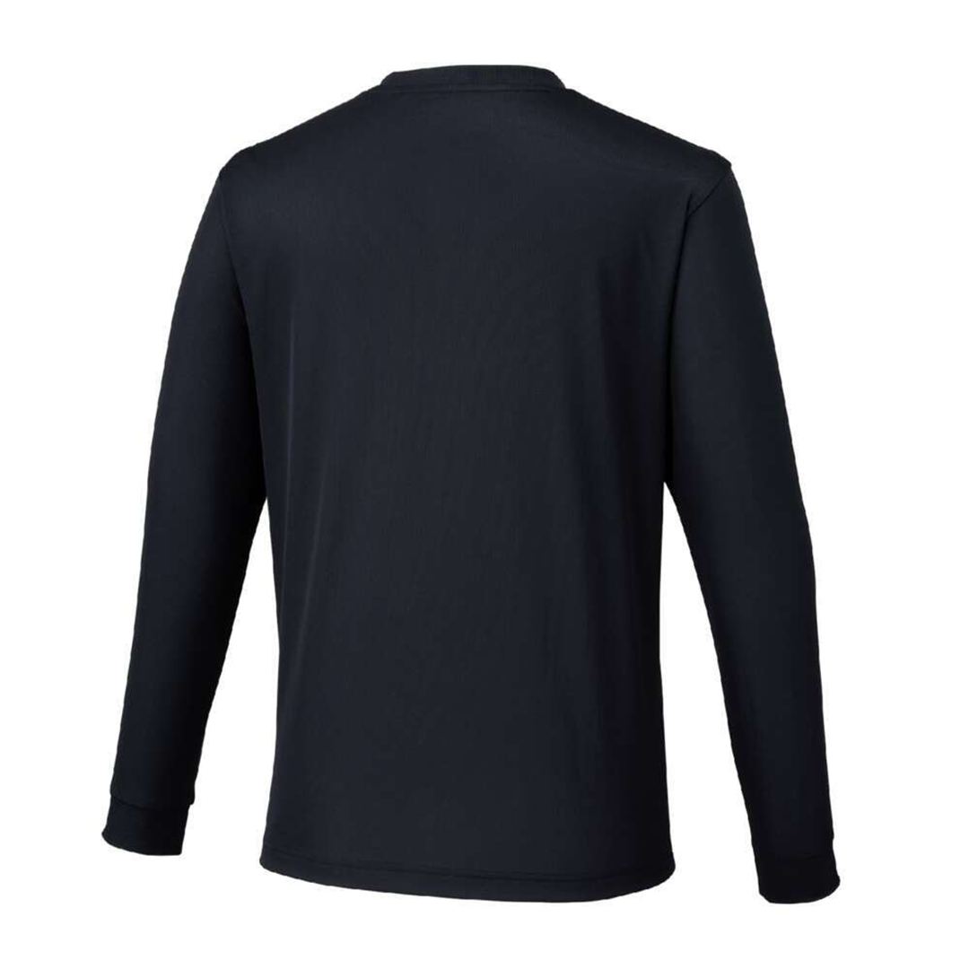 ナビドライTシャツ(長袖／丸首) ブラック×ゴールド XL