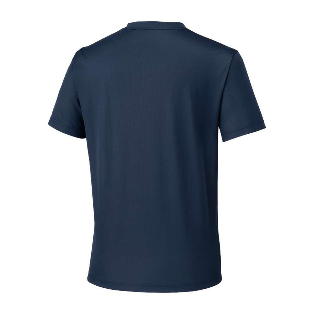 ナビドライTシャツ(半袖／切替) ドレスネイビー×ホワイト XL