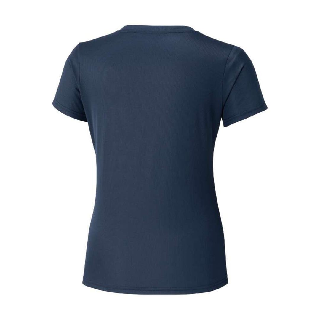 ナビドライTシャツ(半袖／丸首) ドレスネイビー×マゼンタ S