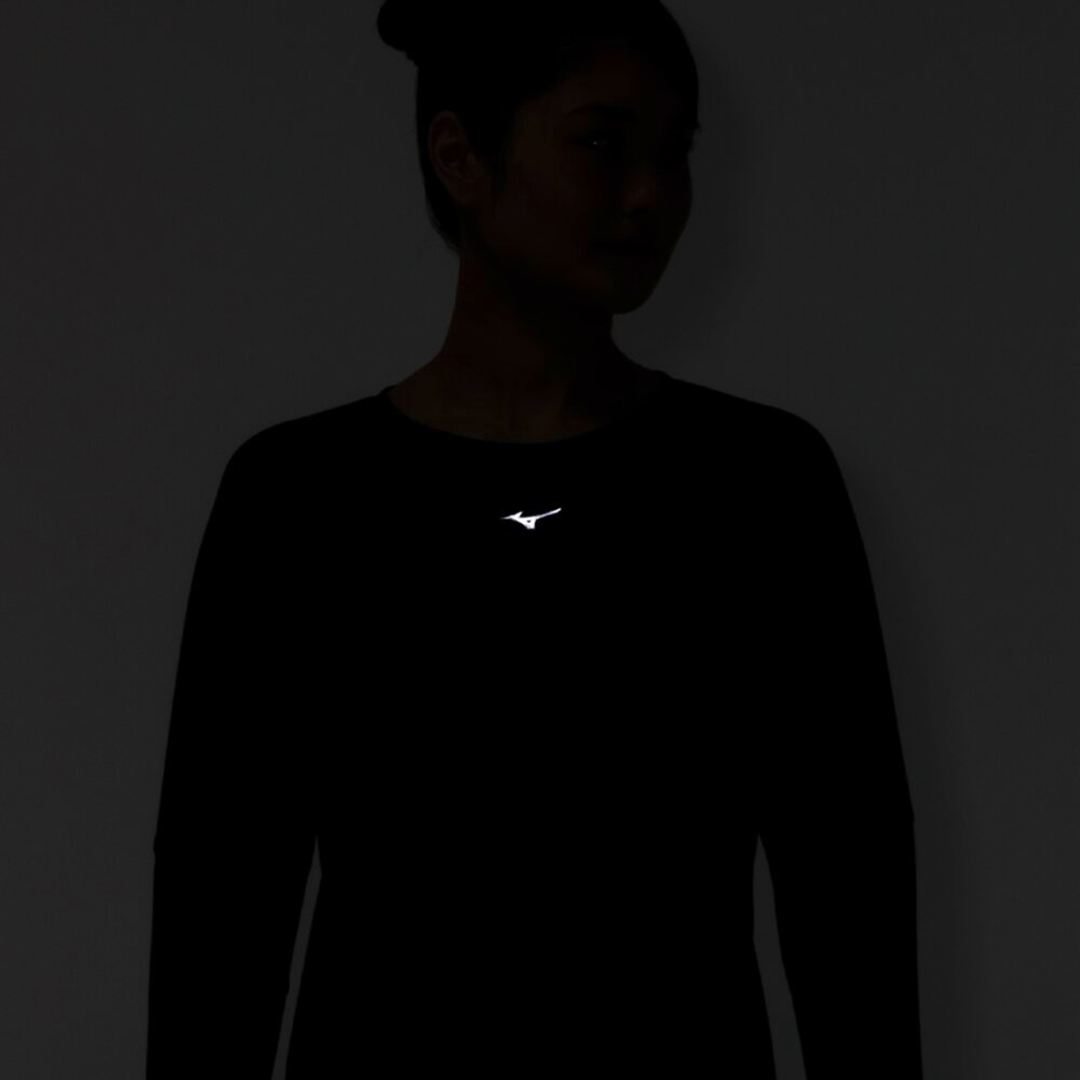 【汗処理／通気】ドライエアロフローTシャツ(長袖) ブラック L