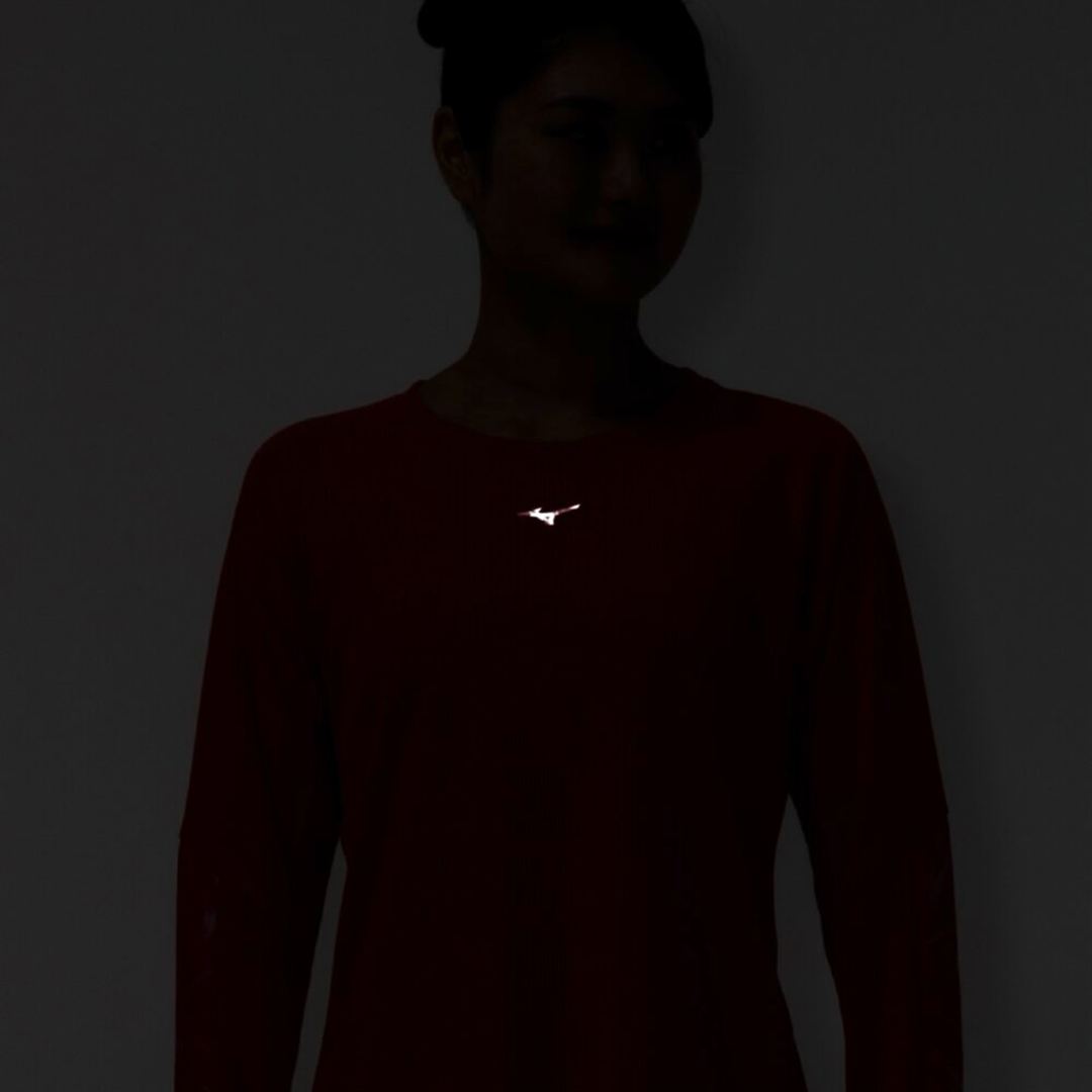 【汗処理／通気】ドライエアロフローTシャツ(長袖) カリプソピンク L