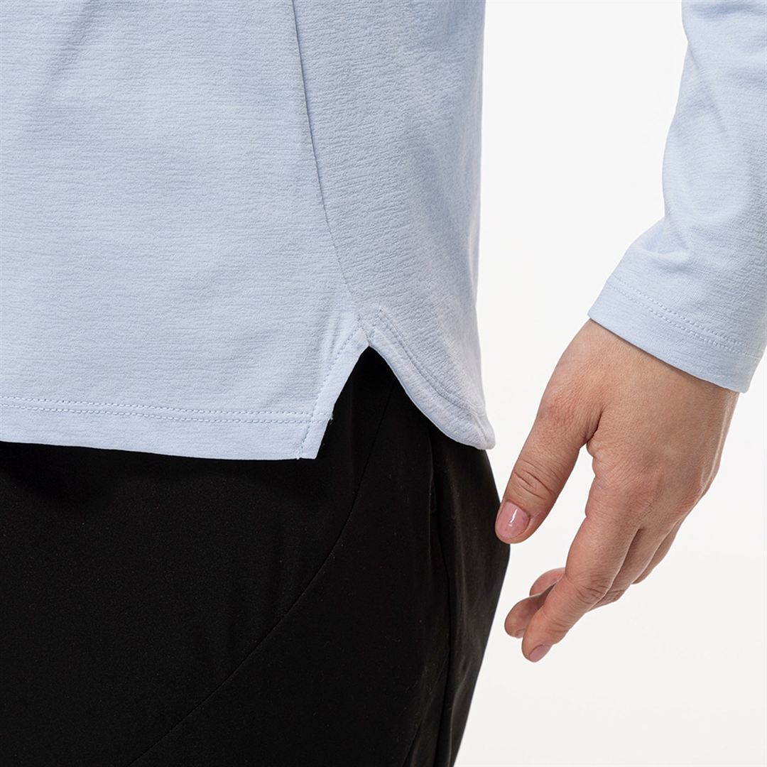 ストレッチソフトドライTシャツ(長袖) ペールブルー XL