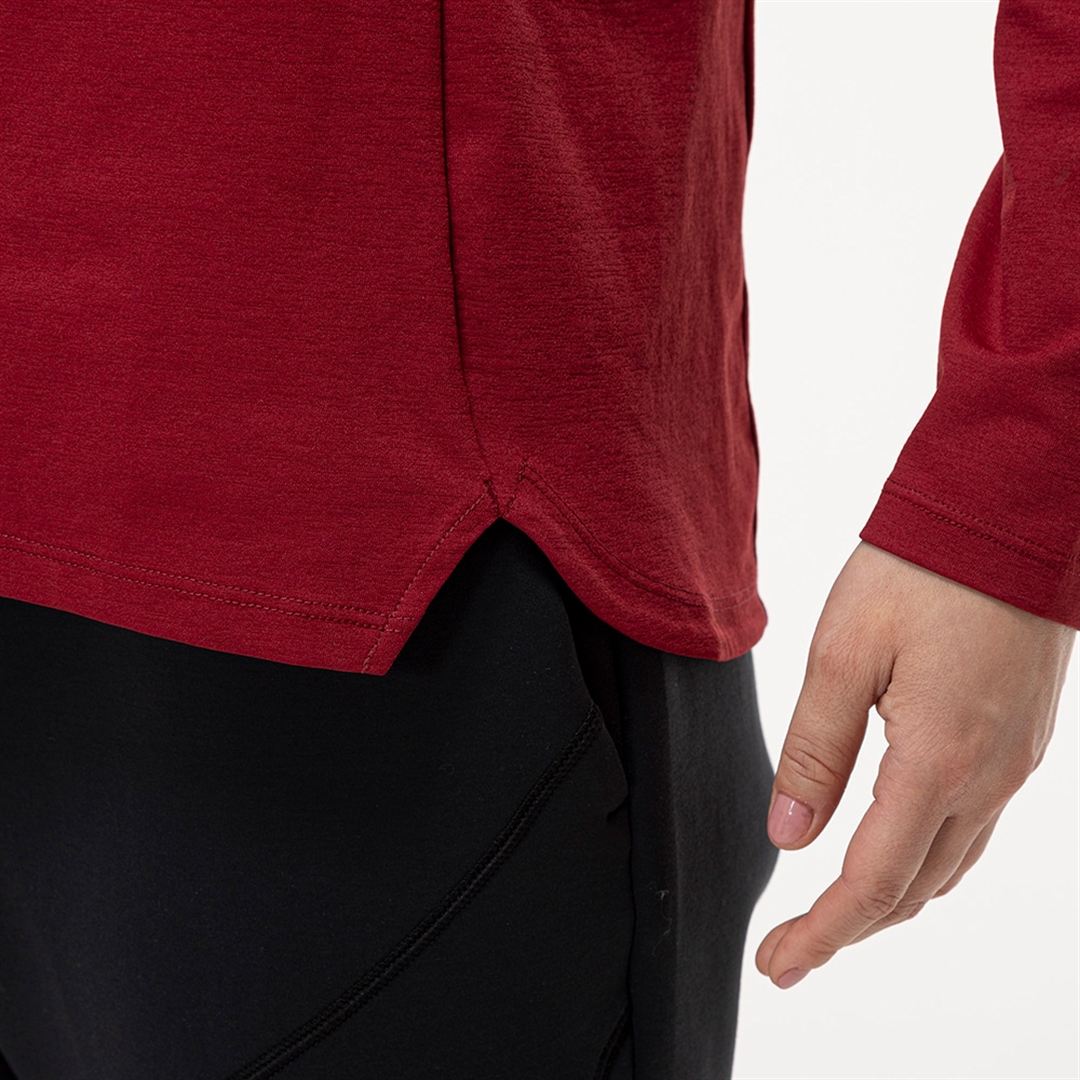 ストレッチソフトドライTシャツ(長袖) ルバーブレッド S