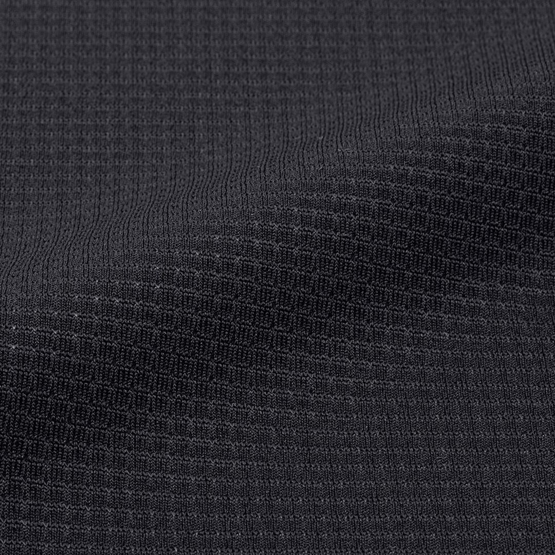 【汗処理／通気】ドライエアロフローTシャツ(長袖) ブラック XS