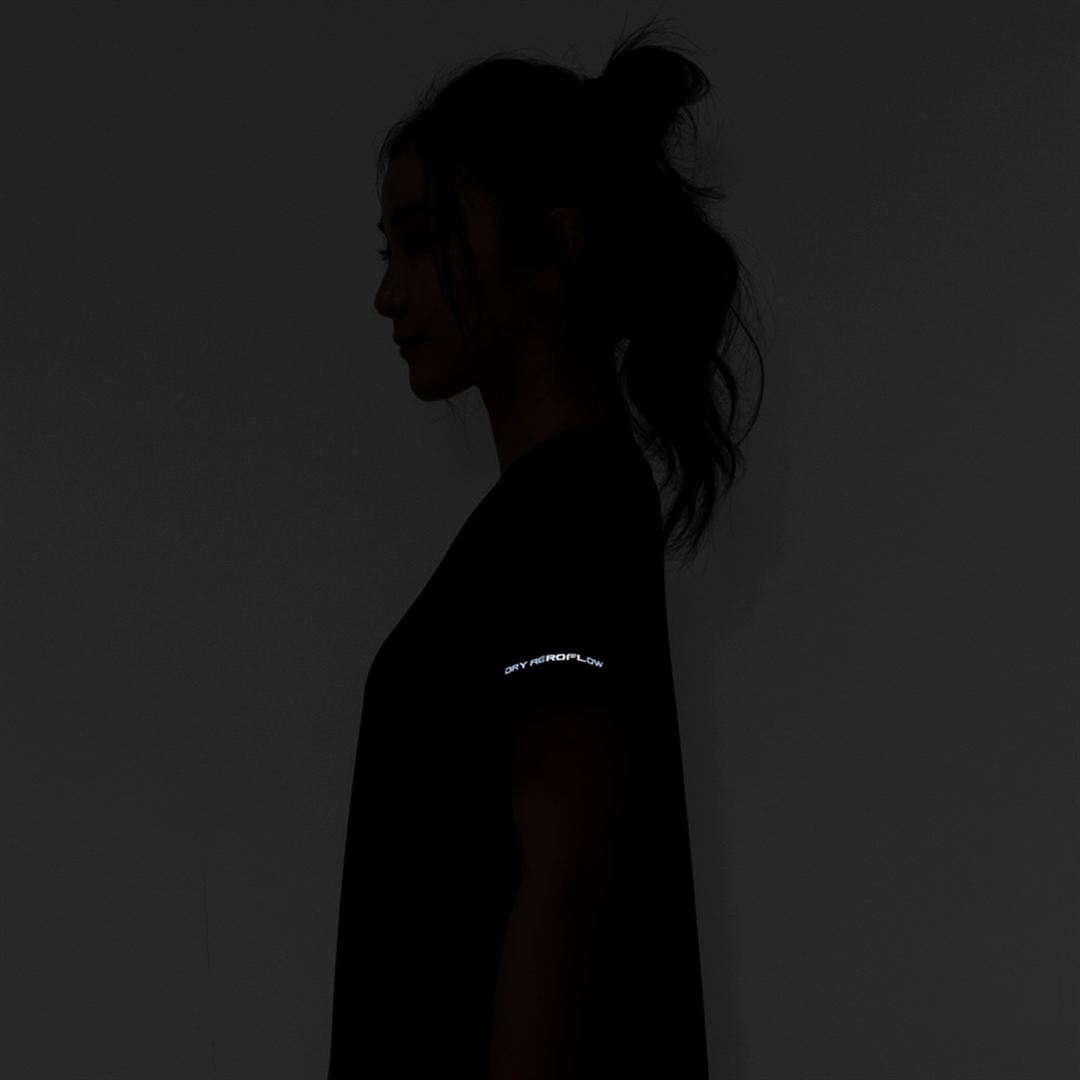 【汗処理／通気】ドライエアロフローTシャツ(ワイドシルエット) ブラック XL