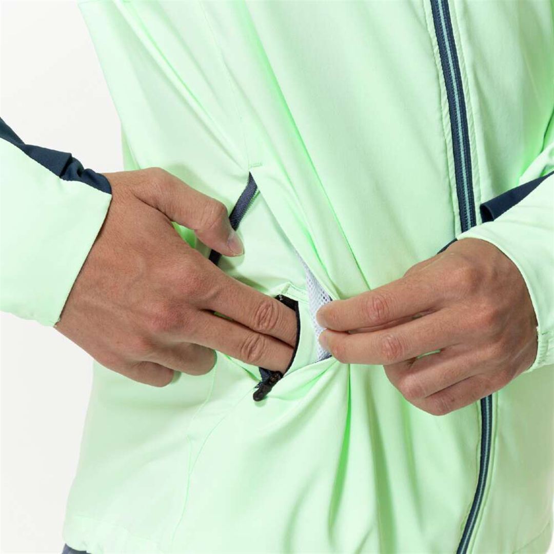 ストレッチクロスフーディ ネオミント XL
