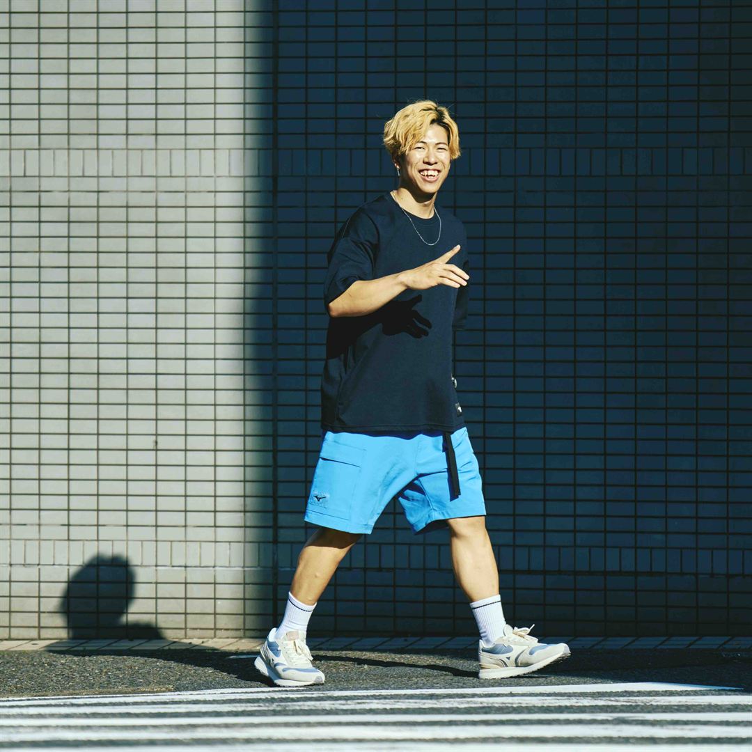ルーズフィットショートパンツ パリジャンブルー XL