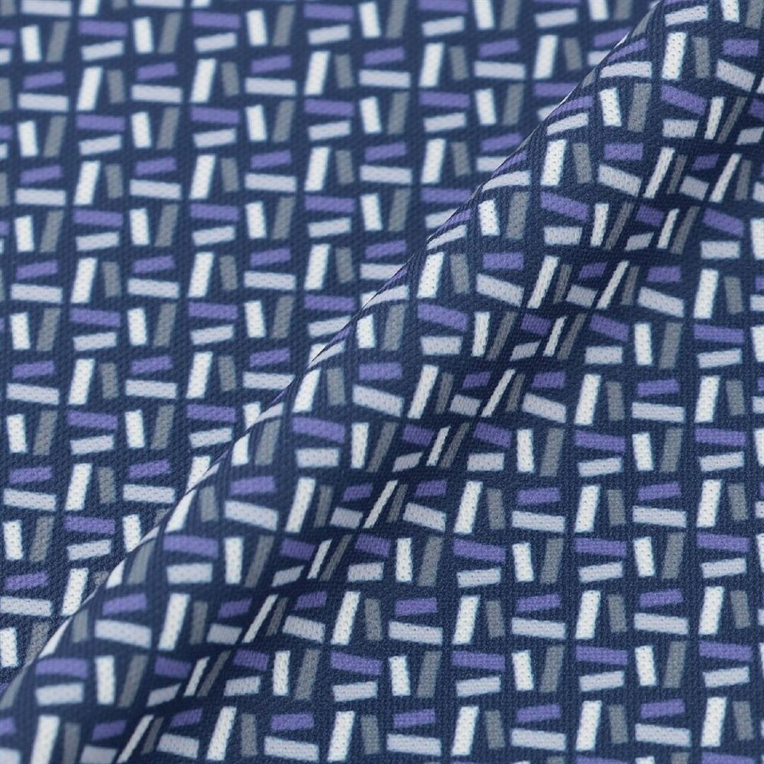 MIZUNOコンフェッティ柄半袖シャツ ネイビー M