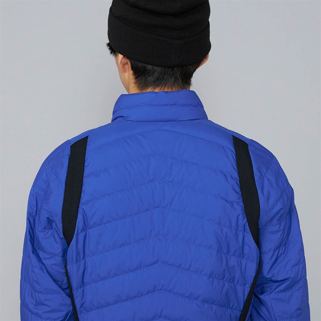 【吸湿発熱】ブレスサーモムーブダウン サーフブルー XL