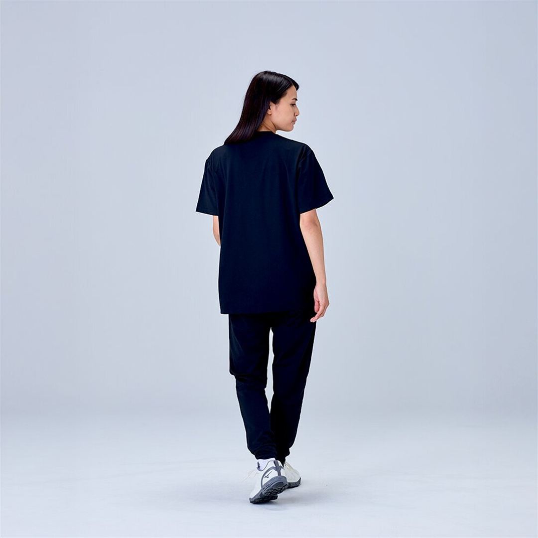 ハイストレッチ クルーネック半袖シャツ（レギュラーシルエット） ブラック XL