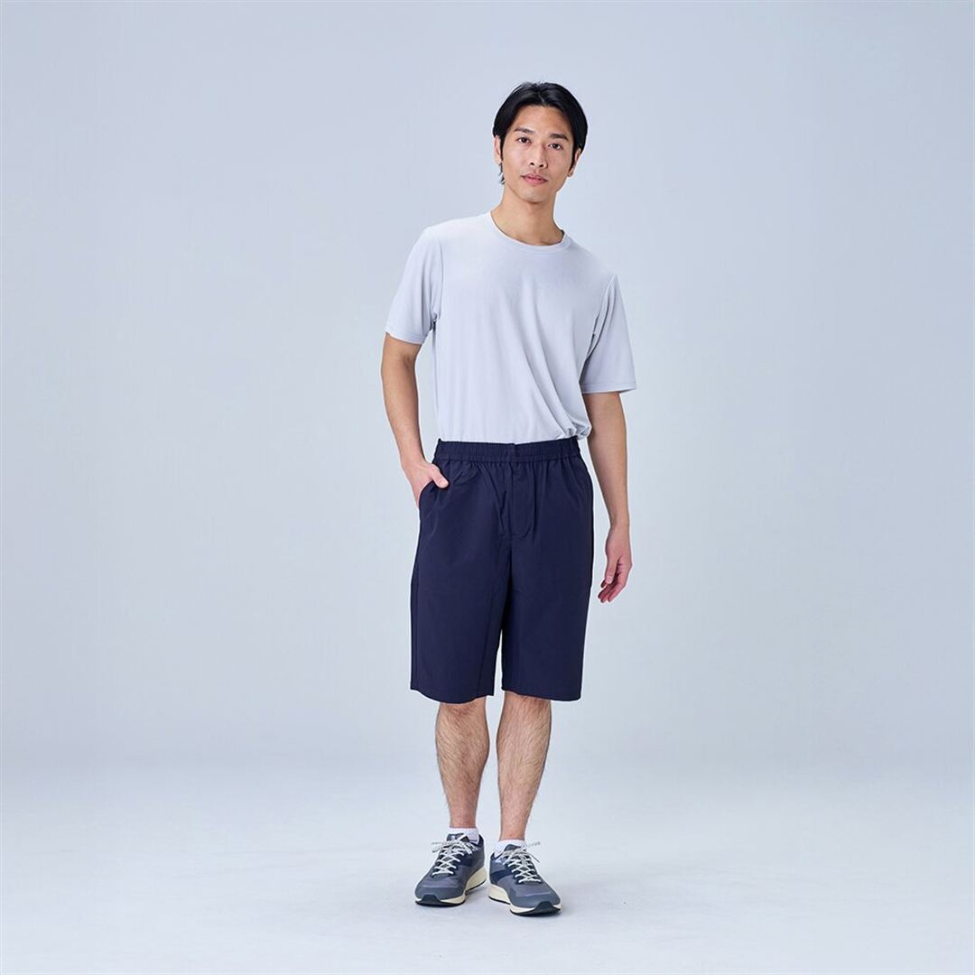 【接触冷感】アイスタッチハーフパンツ ネイビー XL