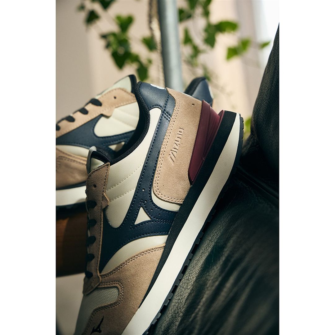 MIZUNO RB87 ベージュ×ダークネイビー×キャメル 23.0