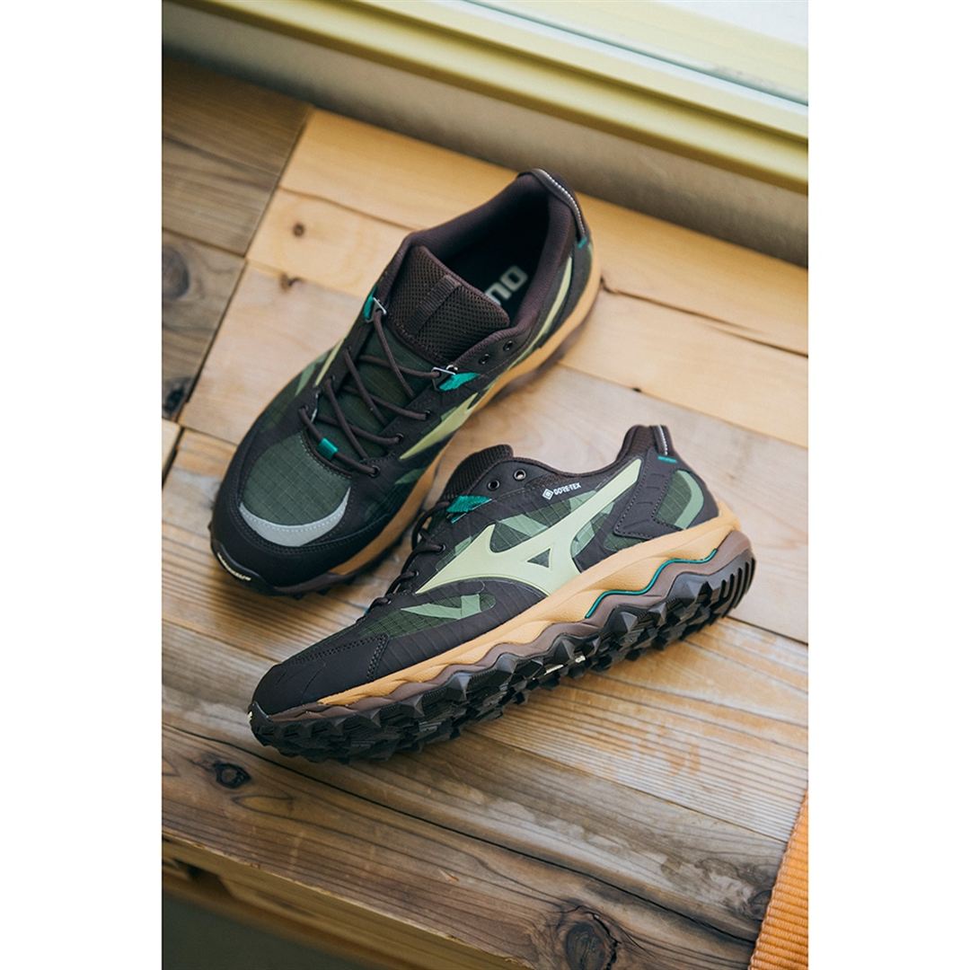 【ミズノ直営限定】WAVE MUJIN TL GTX(ゴアテックス／防水) カーキ×ブラウン 30.0