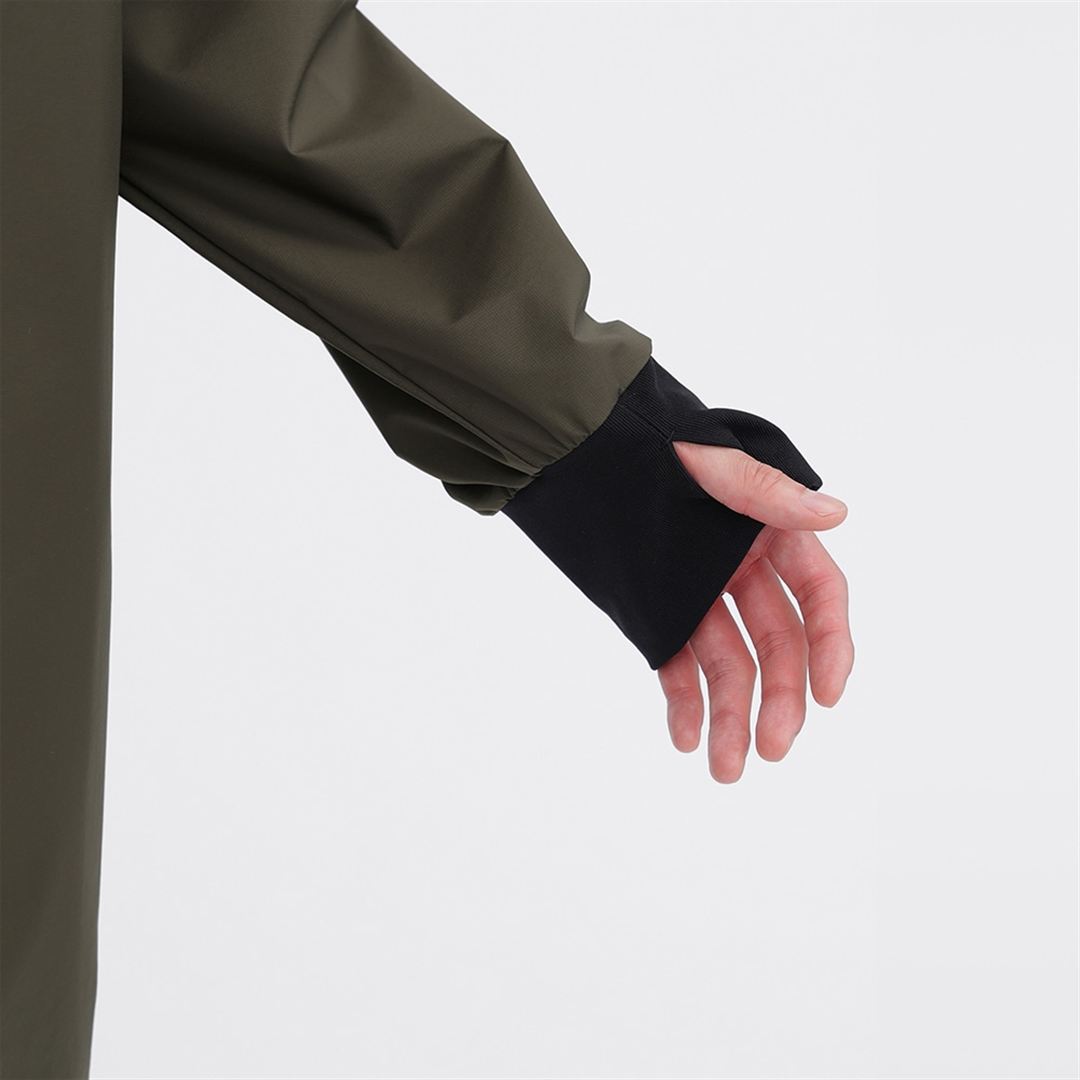 【MARGARET HOWELL】ベルグテックタスランナイロンリップコート DK.カーキ XL