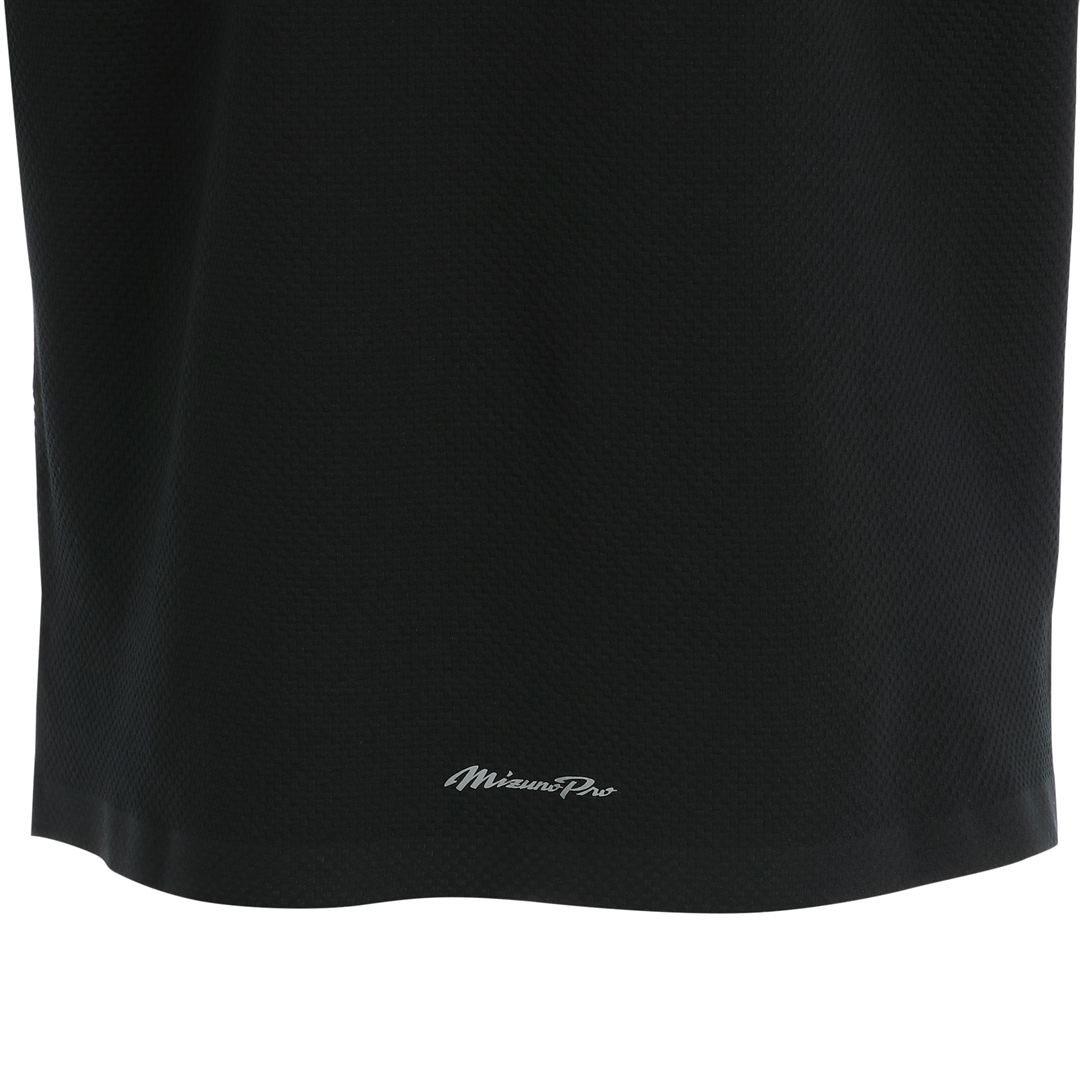 【ミズノ直営限定／ミズノプロ】半袖ボタンダウンシャツ ブラック 3XL