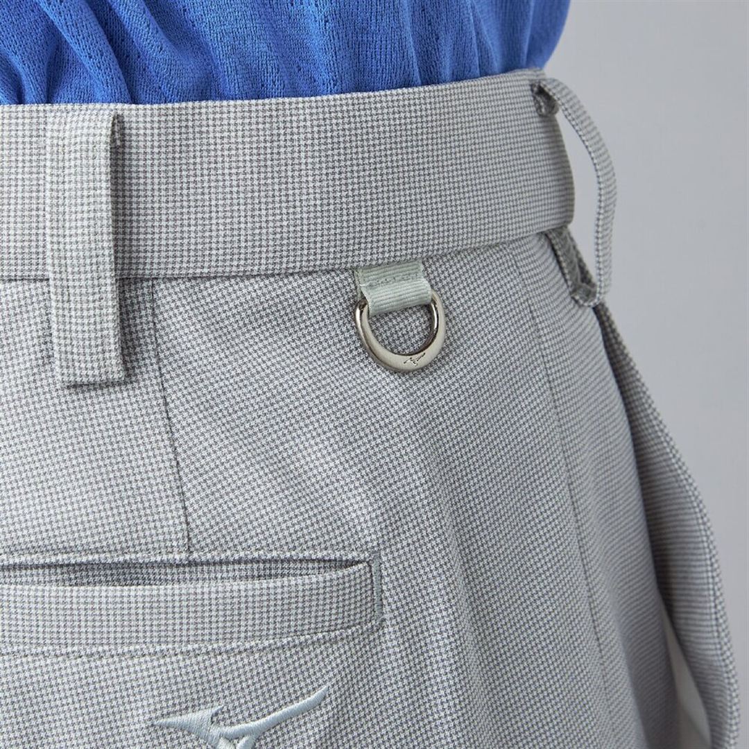 5FLEXストレッチロングパンツ グレー×ホワイト M
