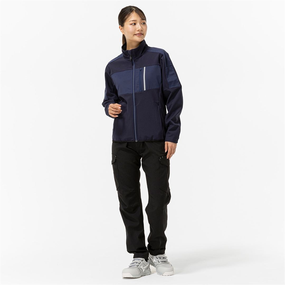【防風】テックシールドジャケット ストレッチ ネイビー XL