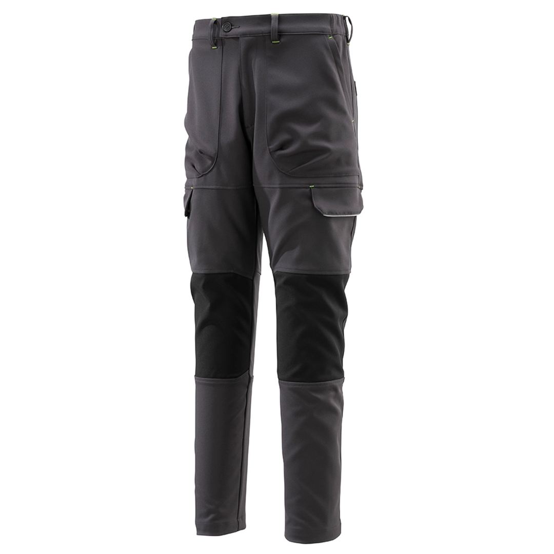 ワークパンツ ストレッチ(制電) チャコール×ブラック XS