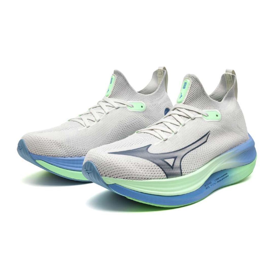 MIZUNO NEO VISTA(スピードワーク／テンポ走) ライトグレー×ミントグリーン×ブルー 25.0