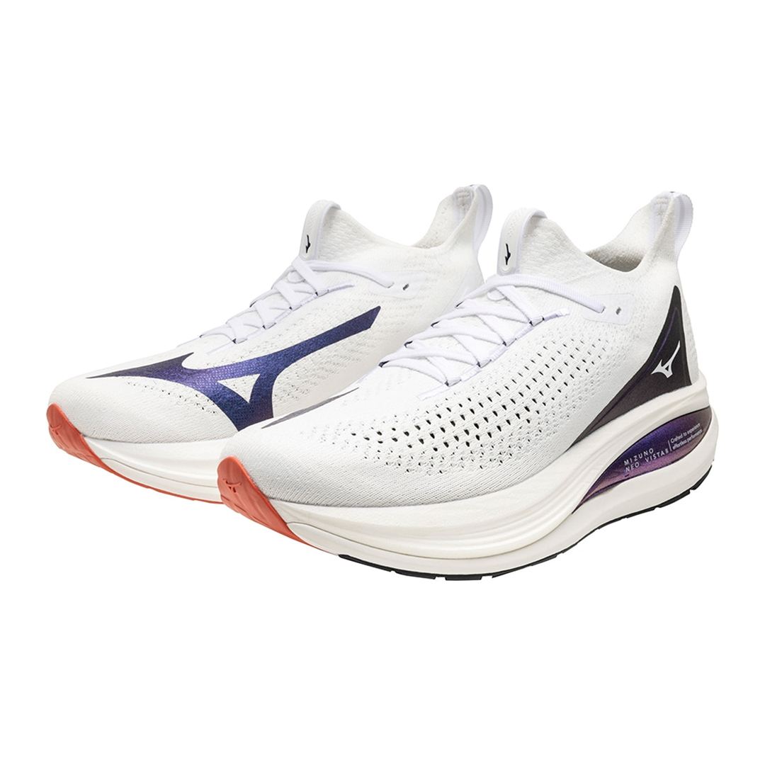 MIZUNO NEO VISTA2(スピードワーク／テンポ走) ホワイト×メタリックブルー×ピンク 25.0