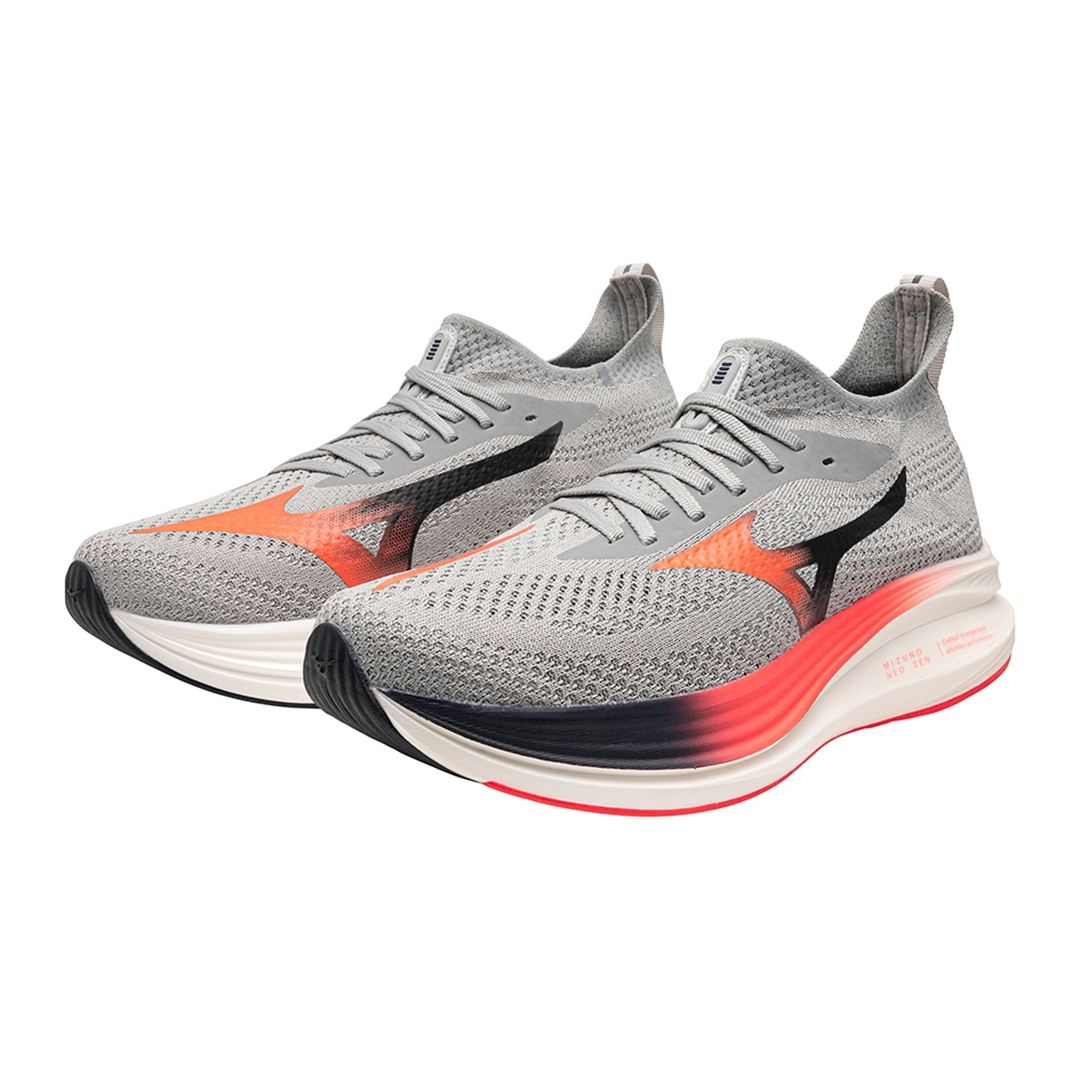 MIZUNO NEO ZEN(ランニング) グレー×レッド×ブラック 25.0