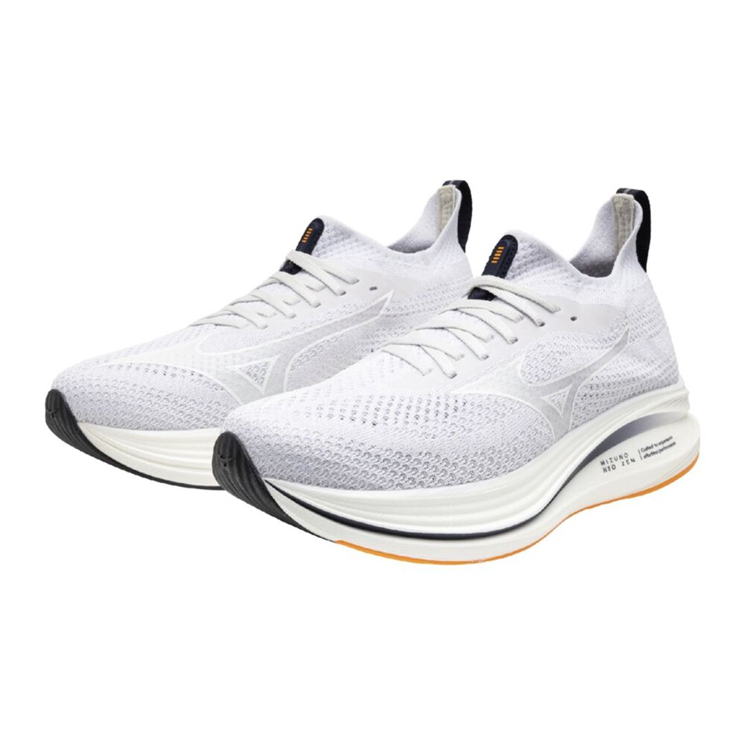 MIZUNO NEO ZEN(ランニング) ライトグレー×ホワイト×オレンジ 25.0