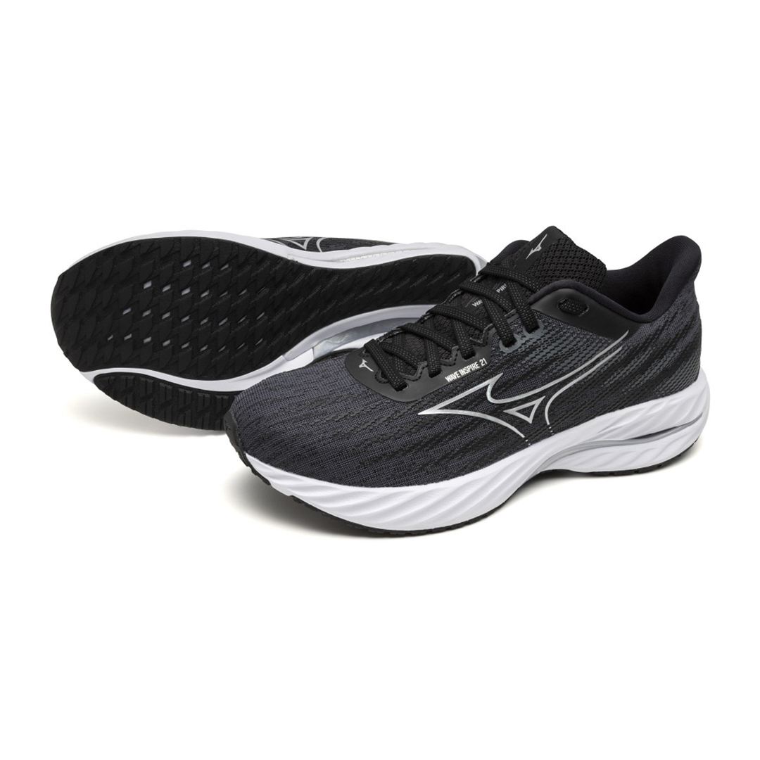 【ミズノ直営限定】ウエーブインスパイア21(ランニング) ブラック×シルバー 25.5